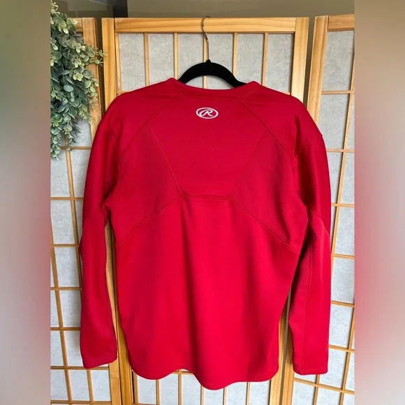 Rawlings LRC Red Athletic Long Sleeve Performance Shirt Size Medium - Picture 2 of 7
